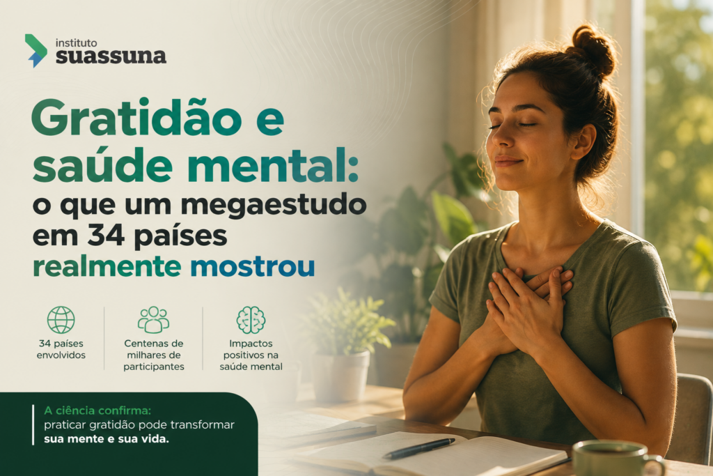 Gratidão e saúde mental: o que um megaestudo em 34 países realmente mostrou